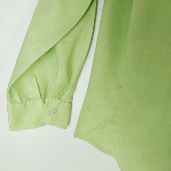 New J. Jill linen button down Long sleeve shirt L - Picture 8 of 16